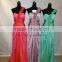 One shoulder backless floor length maxi formal dress chiffon floral evening dress