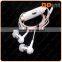 wholesale china 3.5mm audio jack free sample metal flashing light earbuds EL light ear piece earphones