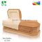 High quality cheap lacquered solid wood casket