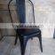 black-industrial-chair,MODERN BLACK METAL DINING CHAIR