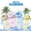 High Grade Transparent Plastic Drinking Water Bottle With Straw
