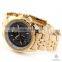 Fashion ORKINA Stainless Steel Case Chrono Black Men's Sport Quartz Watch