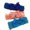 Crochet Baby Headbands with 3" Baby Ribbon Bows Elastic Headbands for Hair Accessories
