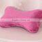 Bone shape memory foam car neck pillow, 100%polyester velvet cover