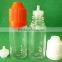 10 ml PET Plastic clear e liquid oil Bottle with Child Resistant Dropper Cap