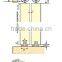 sliding door hardware for inner-hanging wardrobe