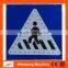 Easy-see solar pedestrian crossing led traffic Sign with 3M reflective film
