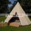 Outdoor Canvas Bell Tent Family Camping Teepee Tent