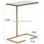 New simple design hotel furniture metal iron black display table with glass top
