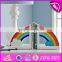 2017 brand new children rainbow wooden decorative bookends for sale W08D065