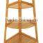 new 3 tiers cheap hot selling bamboo triangle display shelf