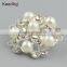 Keering-style Hotsale Pearl Rhinestone Button Pins for Shirt WBK-1471