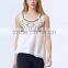 New Design Clothing Manufacturers Round Neck Sequin Embellish Top For Women