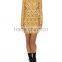 2015 New Arrival Round Neck Dotted Long Sleeve Womens Birthday Dress Wholesale