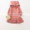 High Quality 2017 Autumn Long Sleeve Kids Girl Dress With Hat/Cap