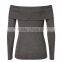 sexy off shoulder tops tights long sleeve knit sweater design for women