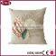 midterranean mermaid painting decorative pillow cover