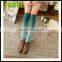Japanese winter thick soft vertical stripes twist high leg warmers,colour gradient knitting warm heaps sox boots