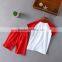 Summer casual style short sleeve t-shirt and shorts set cotton children clothes clothing sets