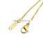 New Stainless Steel jewelry set Necklace Rectangle gold necklaces for women