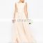 Alibaba hot pink wedding Soft Maxi Dress for bridesmaid
