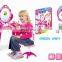 Kids Colorful Plastic Rocking Horse Toys, Riding Horse Set With Doll And Music