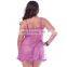 Romantic purple transparent hot women's sex nightwear