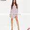 ROSUN China Factory OEM Cut Out V Neck Ribbed Midi Sweater Dress