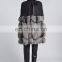 Sexy Style Silver Fox Fur Poncho Original Design Natural Fox Fur Cloak Sheep Fur Decoration Cape