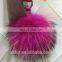 Customized color and size lovely real raccoon fur pom pom ball key chain