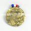 Free ribbon with 3D embossed surface metal medal