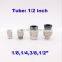 10pcs a Lot 1/2 Inch Air Tube 1/8 1/4 3/8 1/2 BSP NPT Thread Straight Joint Plastic Fitting One Touch Hose Quick Pipe Connector