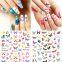 Butterfly nail art sticker adhesive nail color iris nail stickers mixed design applique butterfly nail stickers lady girl nail decoration