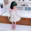 2020 girls skirt long sleeve flower solid color skirt