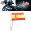 Chrome Motorcycle Rear Side Mount Flag Luggage Rack Pole Flag For Harley