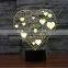I LOVE YOU Colorful 3D Lamp USB Acrylic Lights LED Nightlight for Christmas Wedding Party Lover Gift