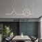 Led long dining room chandelier modern Nordic lamps creative household light luxury dining table bar chandelier