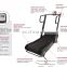Curved treadmill & air runner mechanical speed unlimited treadmill  running machine fitness gym for commerical use