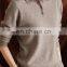 Women Casual Polo Neck Honeycomb Knit Grainy Cashmere Pullover Sweater