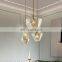 EUROPEAN postmodern simple Single Head glass and brass pendant light for decorate