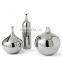 Luxury Round Shape Gold And Silver And White Table Ceramic Porcelain Vase For Home Decoration