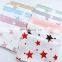 Nordic cartoon star printing fabric kindergarten baby cotton bedding baby three - piece set pure cotton fabric