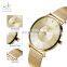 SHENGKE SK Luxury Lady Alloy Watches Custom Logo Wristwatch Jewelry Set Steel Mesh Band Gold Quartz Watches Woman K0059L