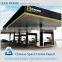 Inexpensive steel space frame less cost of gas station canopy