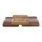 Organic Walnut Dark Wood Small 3-Piece Pot Square Coaster Set