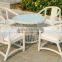 Modern rattan used coffee shop table and chairs wicker outdoor stainless steel coffee table