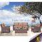 Outdoor waterproof rattan furniture 7 seater sofa set with cushion