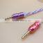 Gold connector 2016 new product mini 3.5mm plug audio cable