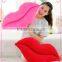newest pink and red sex interesting lip shaped pillow