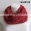 2016 Fashion Woven Winter Warm Infinity Loops Various Color Ring Knitted Scarfs